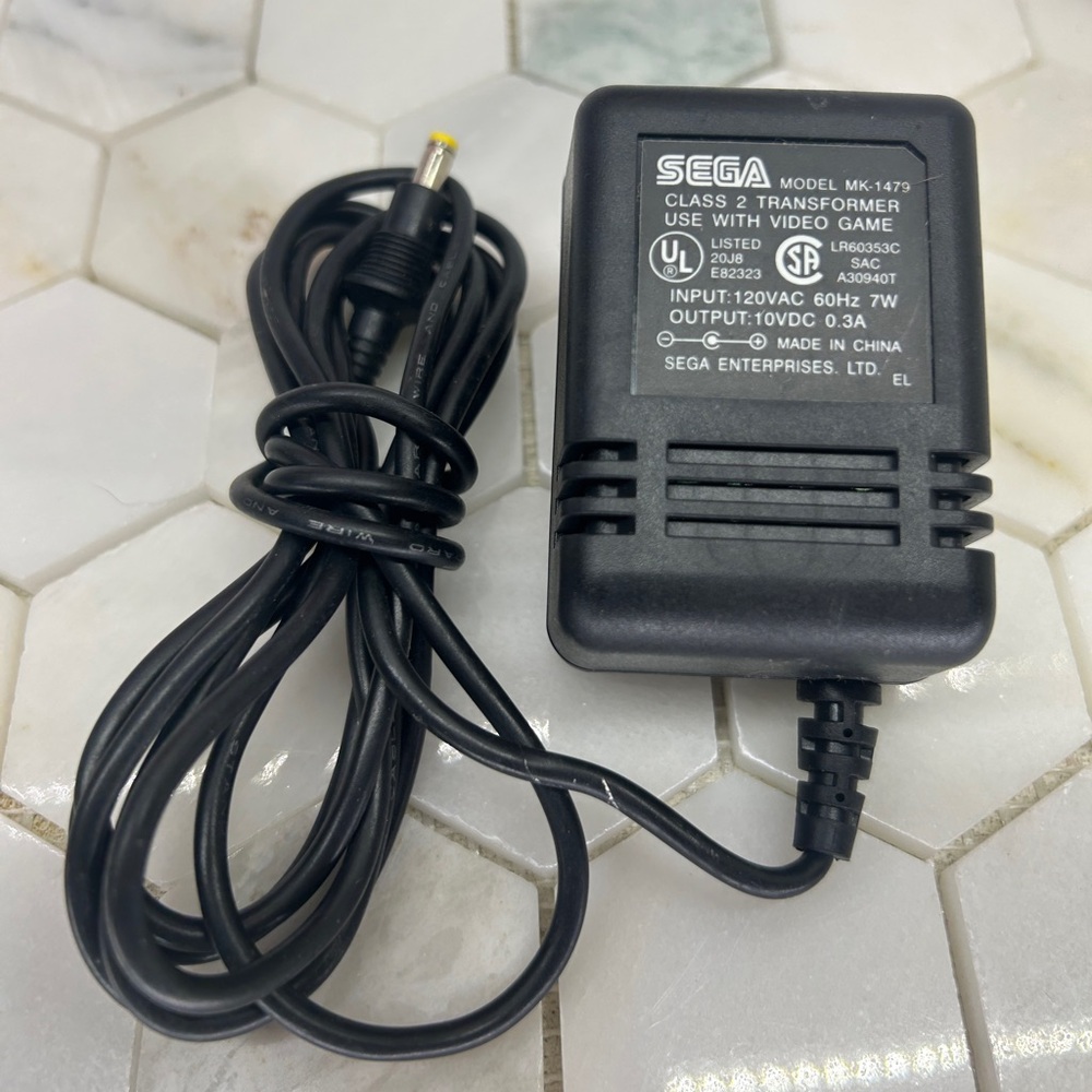Gaming System Sega MK-1479 Class 2 Transformer, Power Supply Cord/ Plug